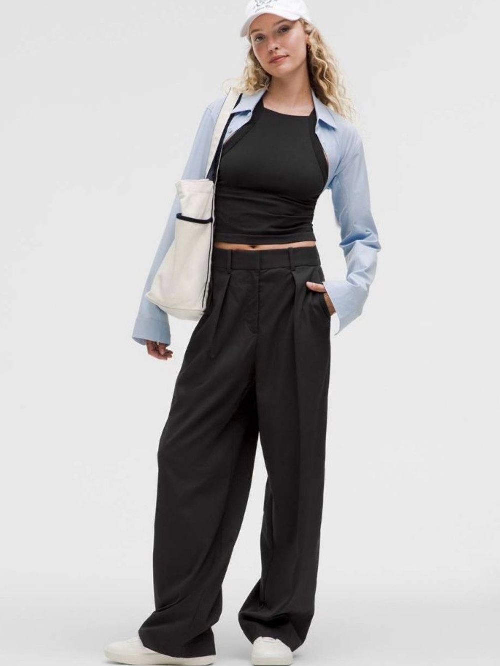 Lululemon Pleat-Front High-Rise Trouser Regular Size 8 Black
